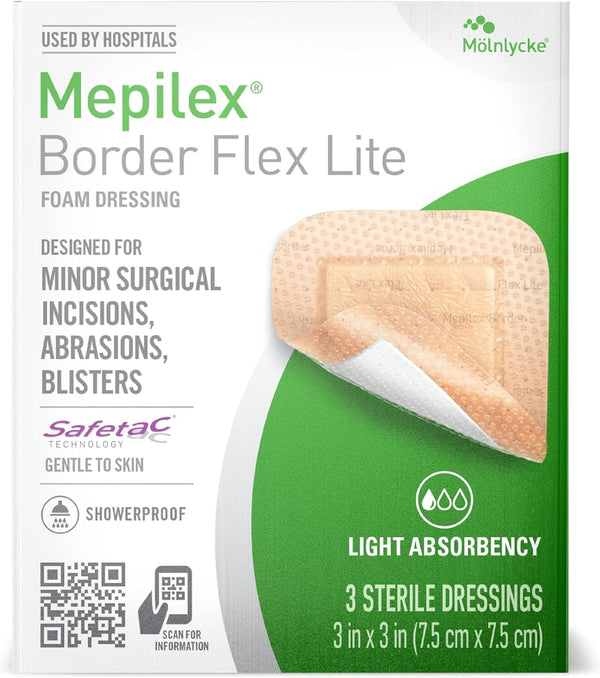 Mepilex Border Flex Lite Dressing 3" x 3" Box of 3ct 28123