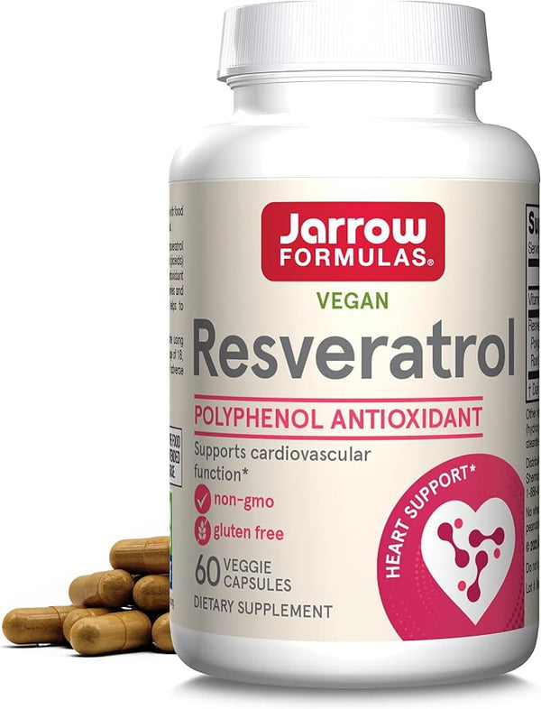 Jarrow Fórmulas Resveratrol 100 mg Cápsulas de vegetales
