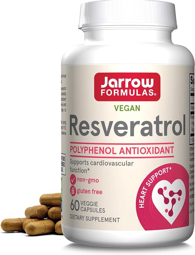 Jarrow Fórmulas Resveratrol 100 mg Cápsulas de vegetales