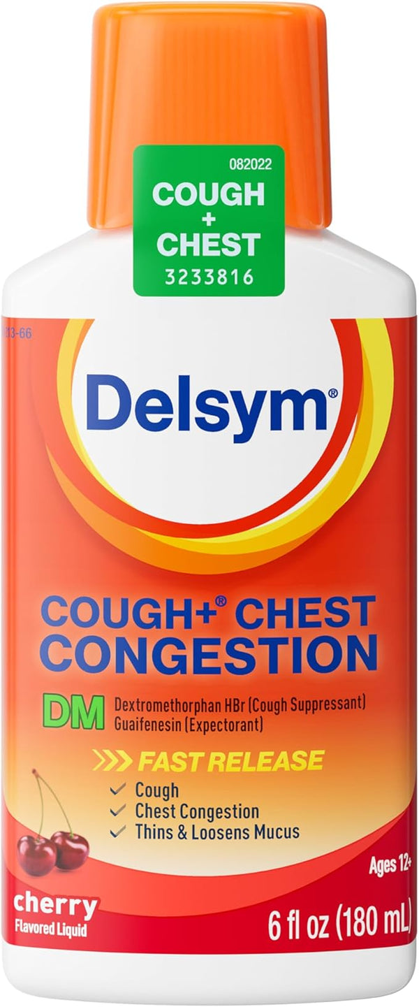 Delsym Cough+ Chest Congestion Dm Cherry Liquid 6oz