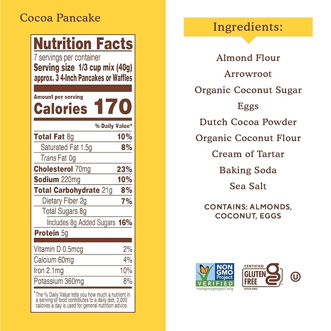 Simple Mills Almond Flour Pancake Mix Cocoa Flour