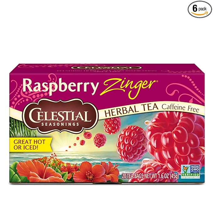Celestial Seasonings Raspberry Zinger Tea Bags 20 ct