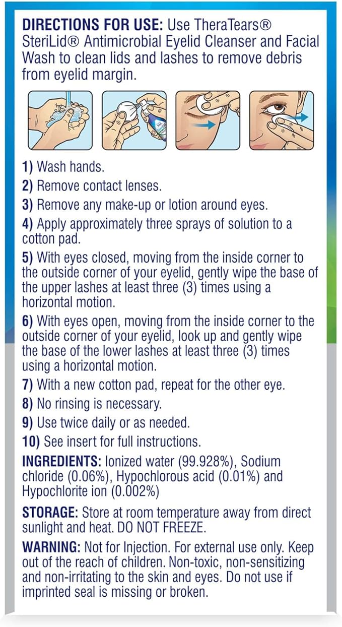 Theratears Sterilid Antimicrobial Eyelid Cleanser 2Oz