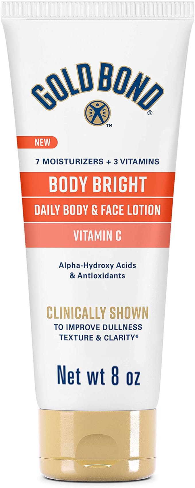 Gold Bond Body Bright Daily Body & Face Lotion with Vitamin C, 8 oz