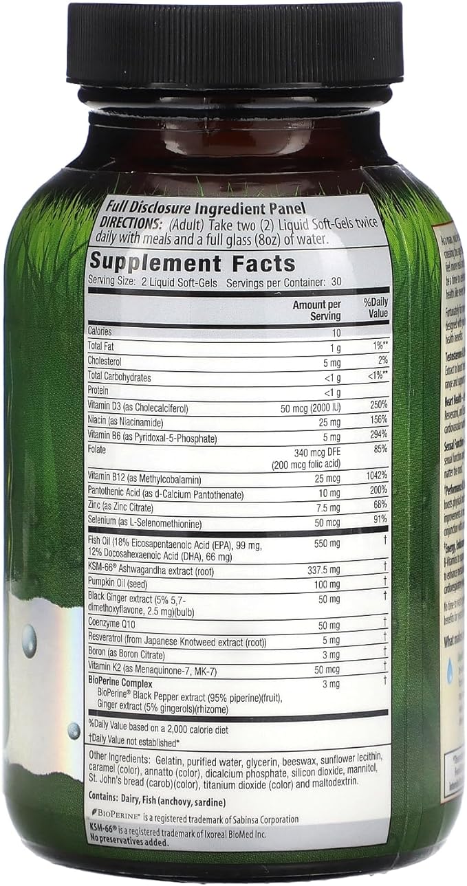 Irwin Testosterona Up Men 40 Liquid Softgel 60CT