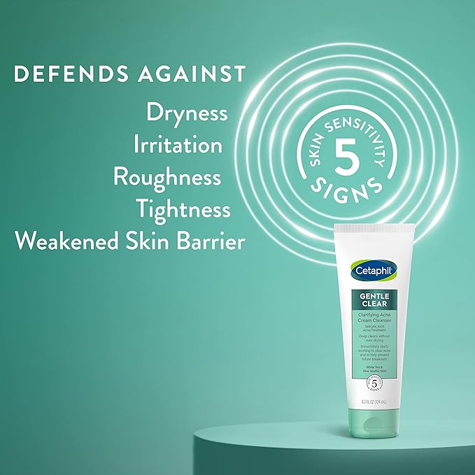 Cetaphil Gentle Clear Cleansing Acne Cream 4.2 Oz