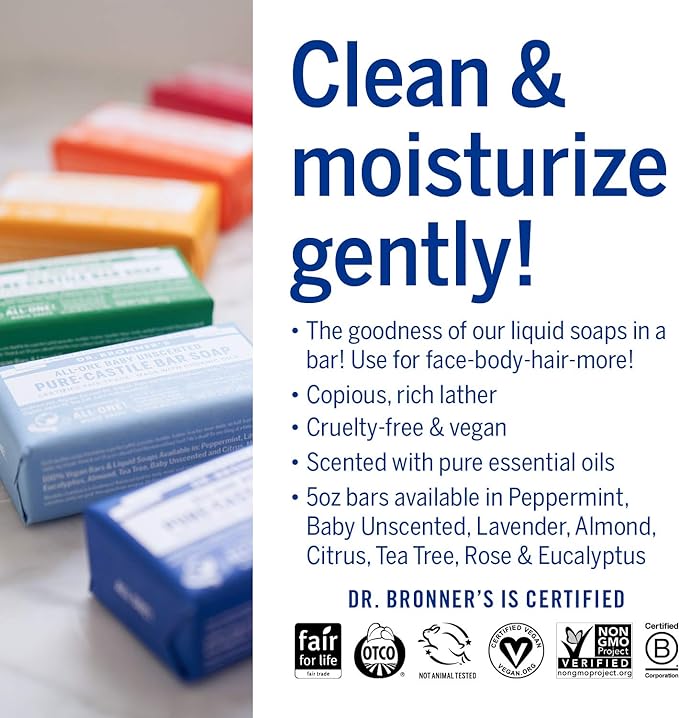 Dr. Bronners Organic Tea Tree Bar Soap 5 Oz