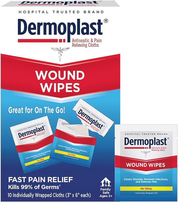 Dermoplast 3 In 1 Medicated Cloths 10ct
