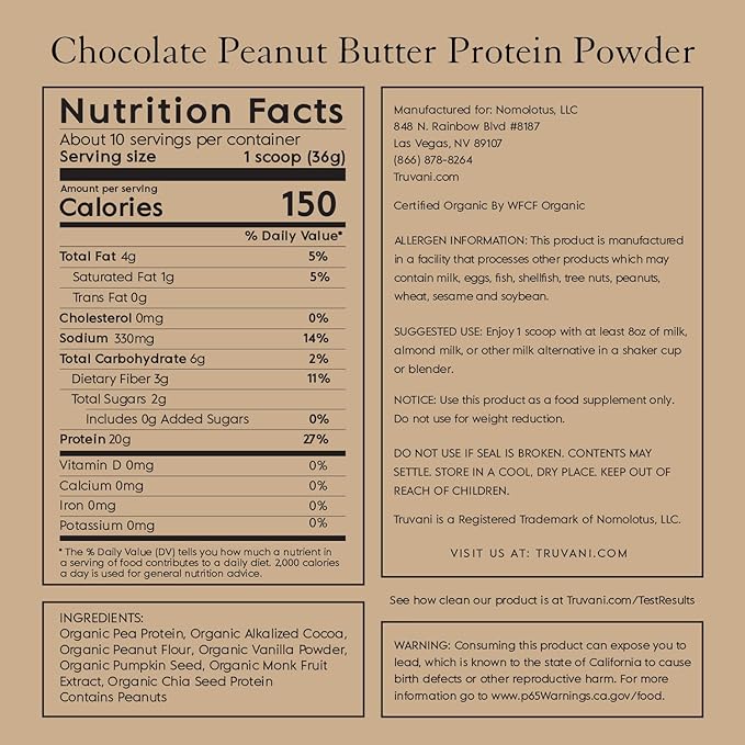 Proteína a base de truvani mantequilla de maní de chocolate 12.88 oz
