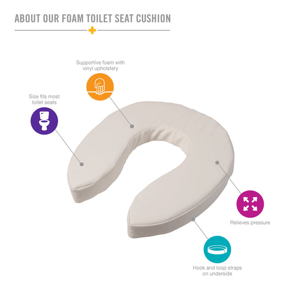 Asiento de inodoro de cojín de vinilo durmido 2 pulgadas