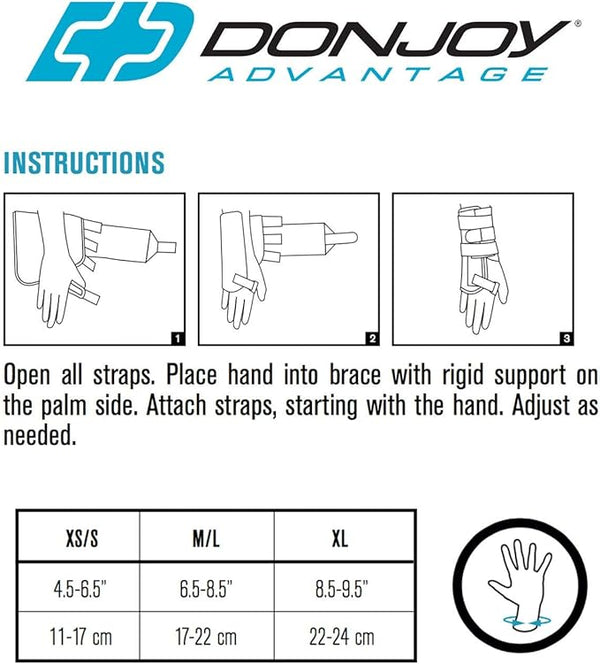 Donjoy Advantage Wrist Moderate Left Gray