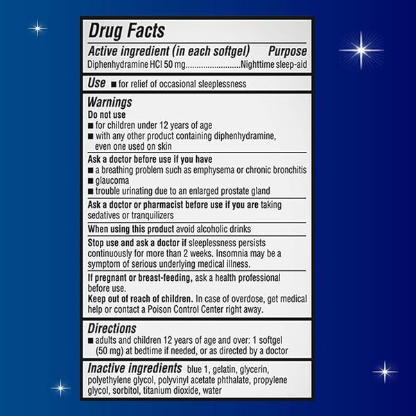 Unisom Nigttime Sleepgels Aid Softgels 16CT