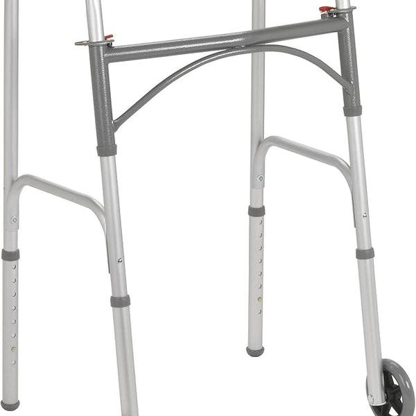 Drive Two-Button Folding Steel Walker – Locatel Health & Wellness