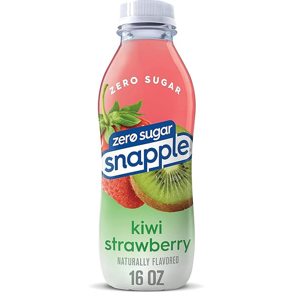 Snapple Zero Sugar Strawberry Kiwi Juice Drink 16oz