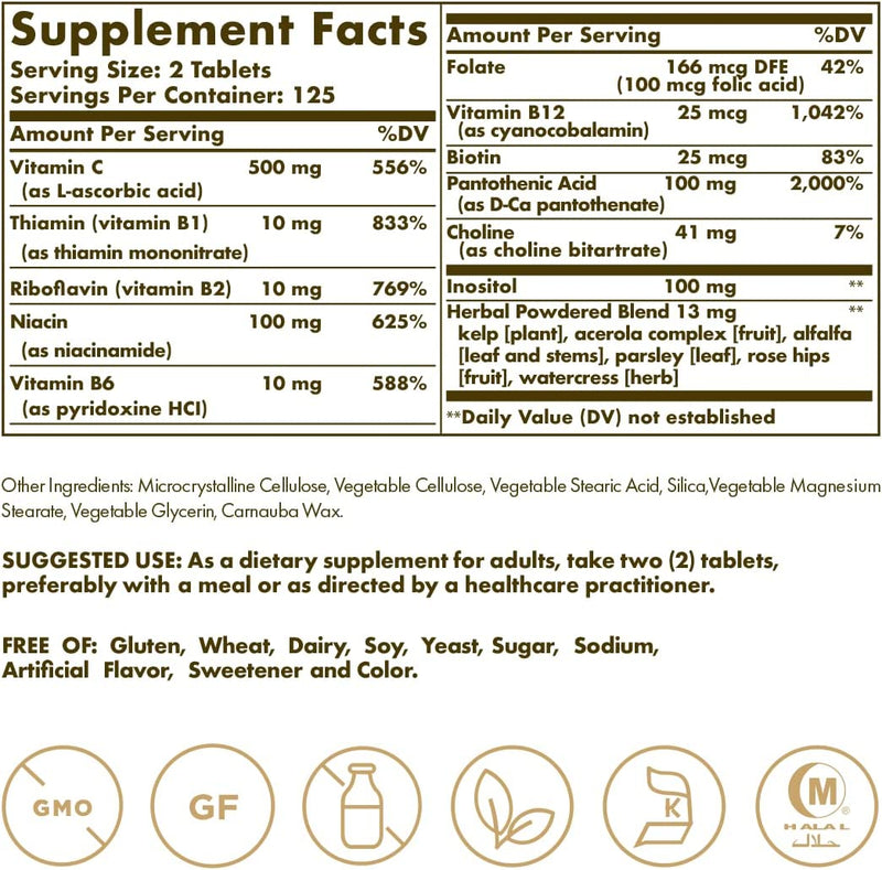 Solgar B-Complex Stress Formula 250 tabletas