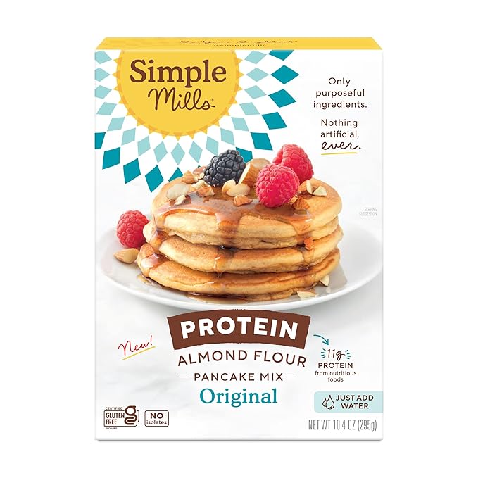 Simple Mills Almond Flour Pancake Mix, Original with Protein