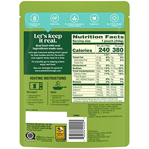 Seeds of Change Brown Sea Salt Quinoa Rice 8.5 Oz