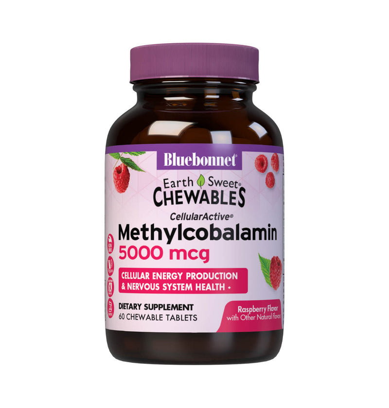 Bluebonnet metilcobalamina 5000mcg masticables Raspberry 60ct