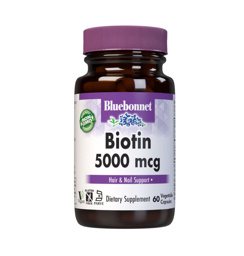 Bluebonnet Biotin 5000mcg Cápsulas 60ct