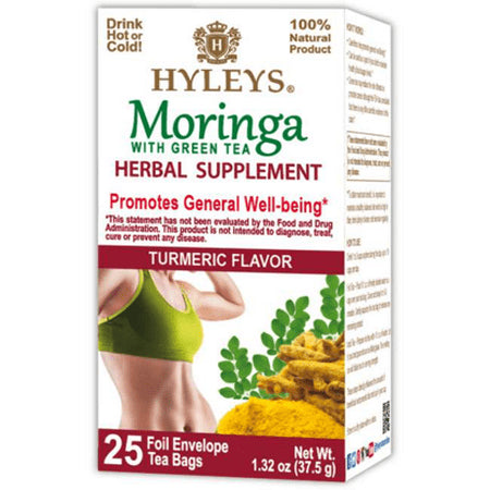 Hyleys Turmeric with Green Tea Original Flavor 25 Tea Bags