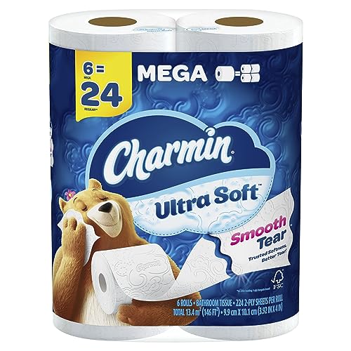 Charmin Ultra Soft Toilet Paper 6 Mega Rolls