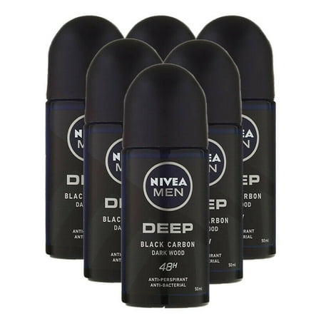 Nivea Men Deep Dark Wood Antiperspirant Roll-On, 50 mL