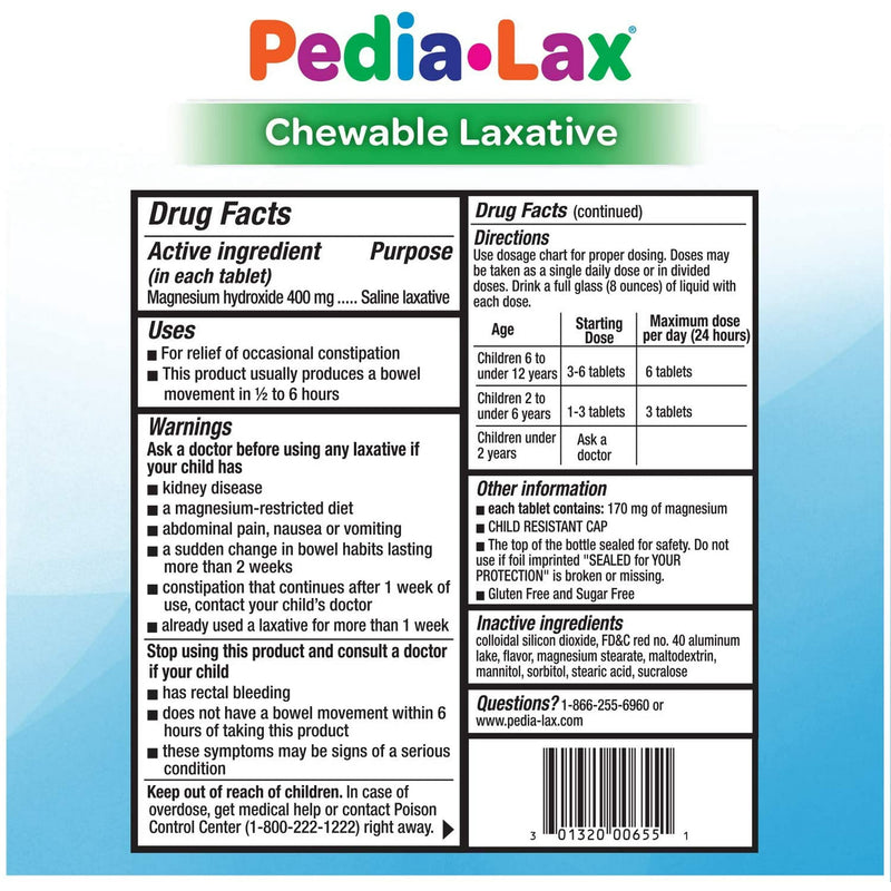 Fleet Pedia Lax Chewable Laxative 30ct