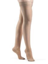 Jobst Activa Sheer Thigh High 20-30 Closed Toe With Lace Silky Beige