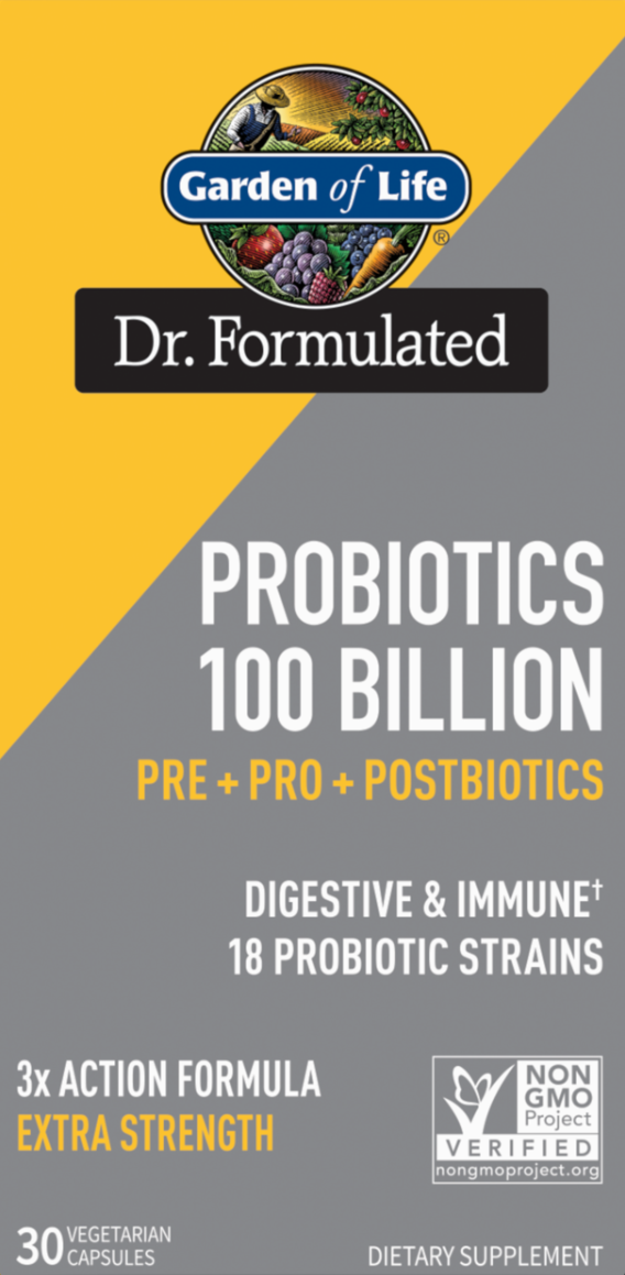Garden of Life Dr. Formulated Probiotics 100 Billion CFU Capsules, 30 ct