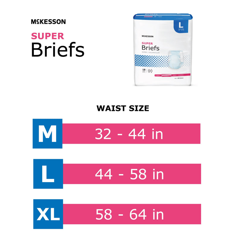 McKesson Super Briefs Moderate Absorbency XL 15ct Br30645