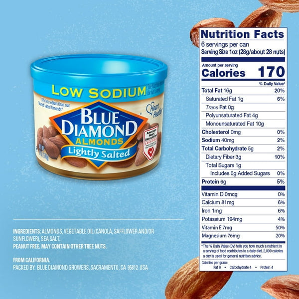 Blue Diamond Almonds Lightly Salted 6oz