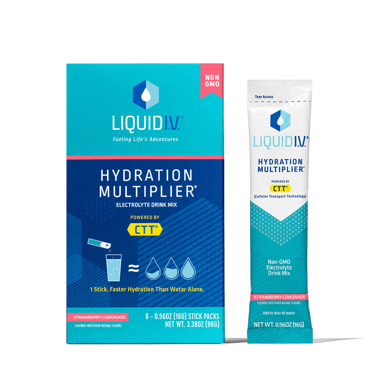 Liquid I.V. Multiplier Electrolyte Drink Mix Strawberry Lemonade 2 Pack