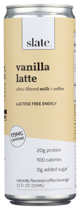 Slate Milk High Protein Vanilla Latte Lactose Free 20g Protein 11oz