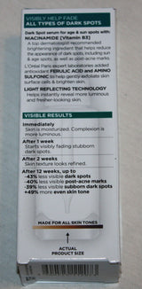 L'Oreal Paris Bright Reveal 12% Niacinamide Dark Spot Serum - 1 Fl Oz