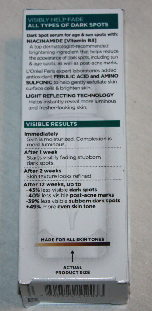 L'Oreal Paris Bright Reveal 12% Niacinamide Dark Spot Serum - 1 Fl Oz