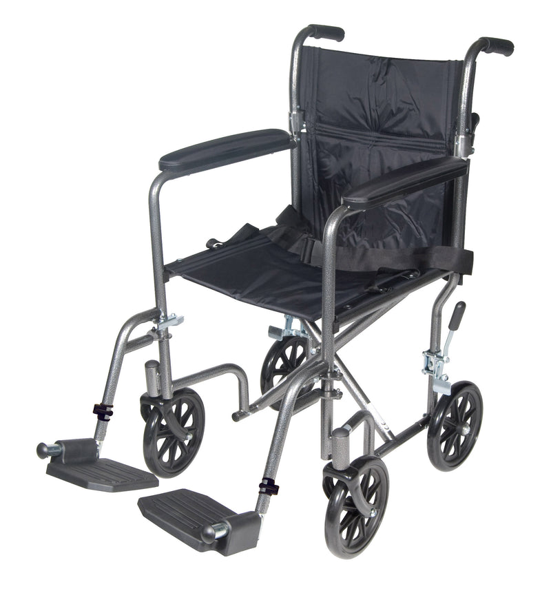 Drive Medical Lightweight Steel Wheelchair, 17" Seat Fixed Arms