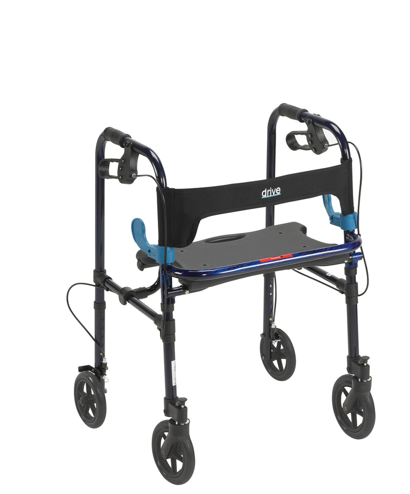 Drive Medical Deluxe Clever Lite Rollator Walker with 8" Casters 10243