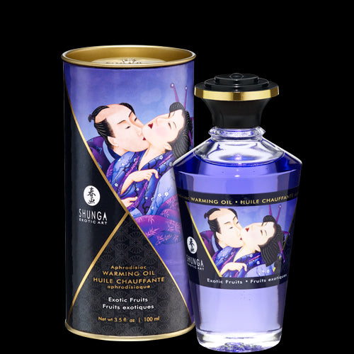 Shunga Warming Oil - 3.5 Oz Midnight Sorbet