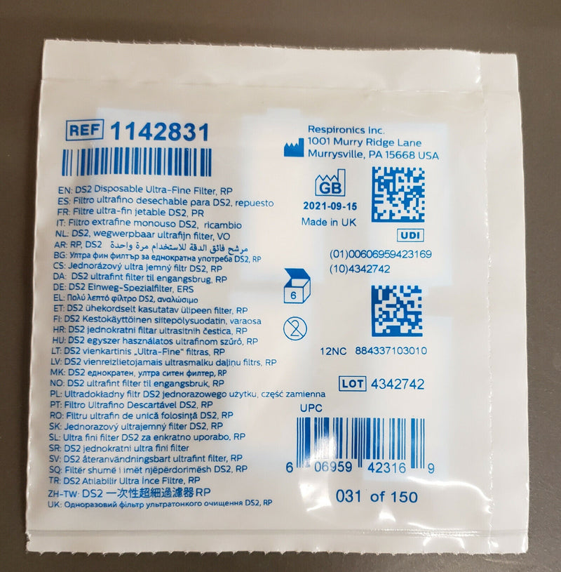Philips Respironics Dreamstation II Disposable Filters 6 pack 1142831