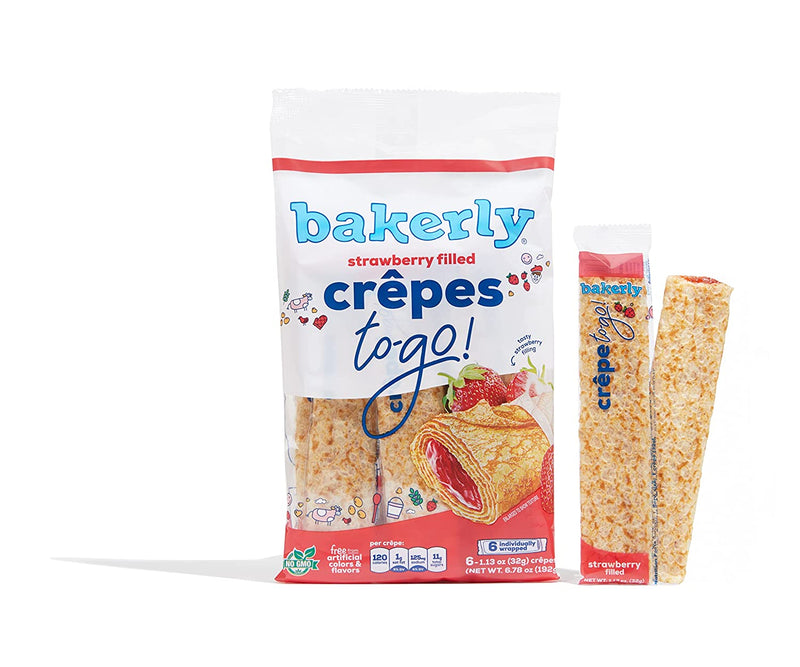 BAKERLY H.GO SNACKY CREPES STRAWBERRY 6.78 Oz