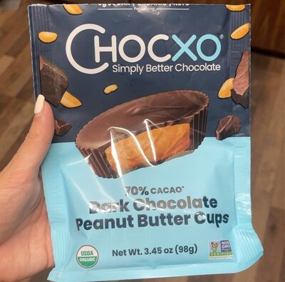 Chocxo Peanut Butter Cups Chocolate 3.46 Oz