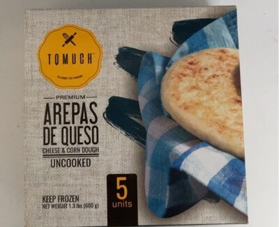Tqmuch Arepas de Queso Frozen Cheese Arepas, 9x5 un