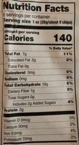 Brad's Organic Blue Corn Tortilla Chips 8 Oz