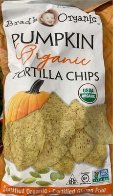 Brad's Organic Pumpkin Tortilla Chips 8 Oz