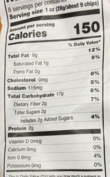 Brad's Organic Pumpkin Tortilla Chips 8 Oz