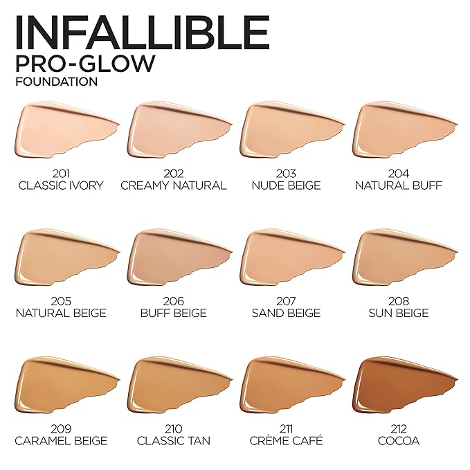 Loreal Infallible Pro-Glow SPF Liquid Foundation 1.0oz