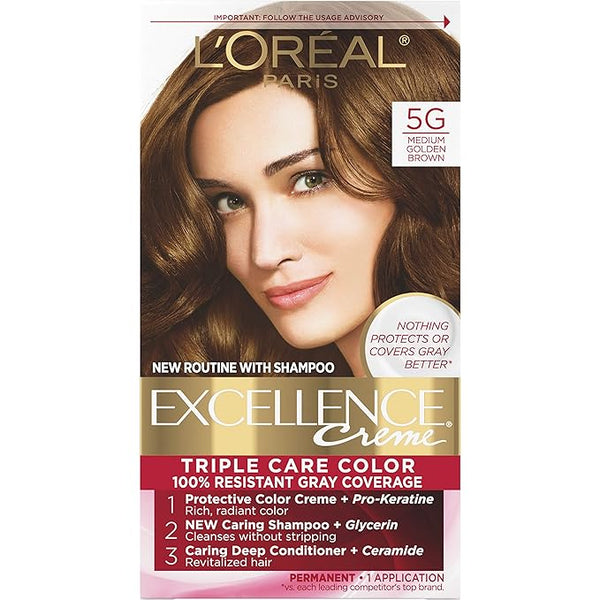 Loreal Excellence Crème 5G Medium Gold Brown
