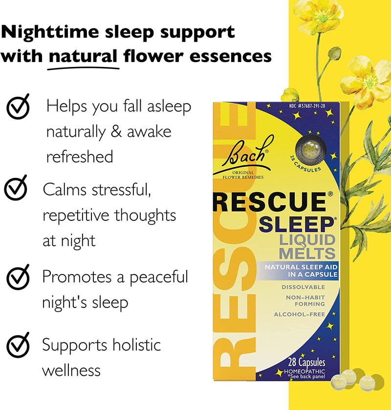 Bach Rescue Sleep Liquid Funss, 28 cápsulas