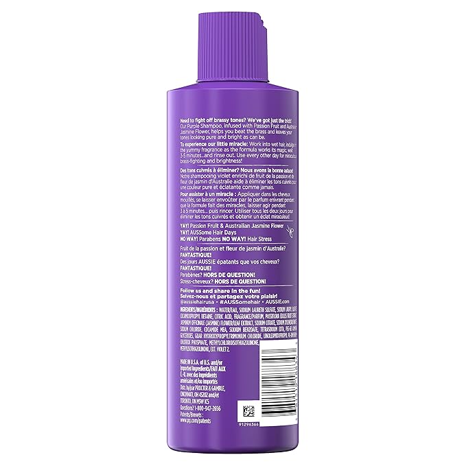 Aussie Beat The Brass Shampoo Passion Fruit 8oz
