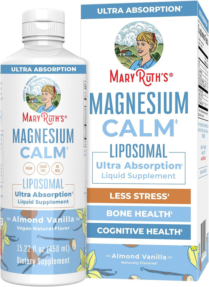 Mary Ruth's Organics Magnesium Liposomal| Magnesium Supplement | Magnesium Bisglycinate | Muscle & Bone Support | Mood Support Vitamin | Vegan | Non-GMO | Gluten Free | 15.22 Fl Oz | 30 Servings